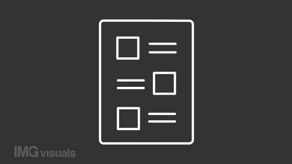 Draft checklist white animated icon. Proof reading line animation. Message bubble. Work document. Quality assurance. Isolated illustration on dark background. Transition alpha video. Motion graphic