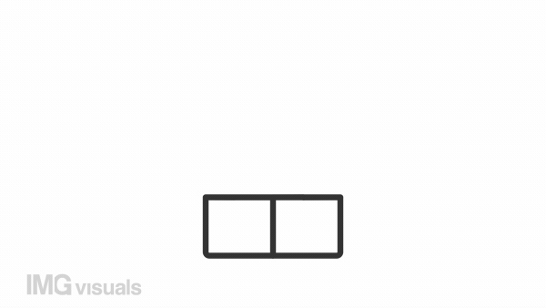 Product strategy line animation. Presentation board with chart flying out from box animated icon. Business plan. Black illustration on white background. HD video with alpha channel. Motion graphic