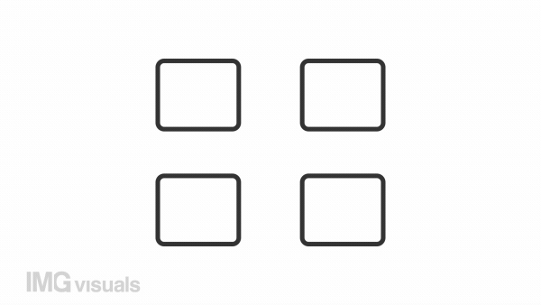 PDCA line animation. Animated flowchart icon. Plan do check act methodology. Iterative business process. Black illustration on white background. HD video with alpha channel. Motion graphic
