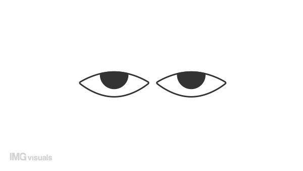 Animated moving eyes loader. Confused looking. Simple black and white loading icon. 4K video footage with alpha channel transparency. Wait-animation progress indicator for web UI design