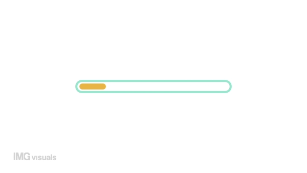 Animated line progress bar preloader. Status. Waiting process. 4K video footage with alpha channel transparency. Website loader. Colorful loading progress icon animation for web UI design
