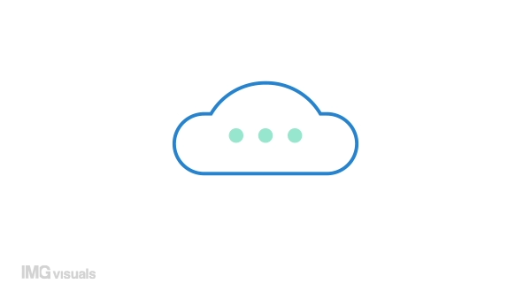 Animated blank rain cloud preloader. Computing service. Waiting process. 4K video footage with alpha channel transparency. Website loader. Colorful loading progress icon animation for web UI design