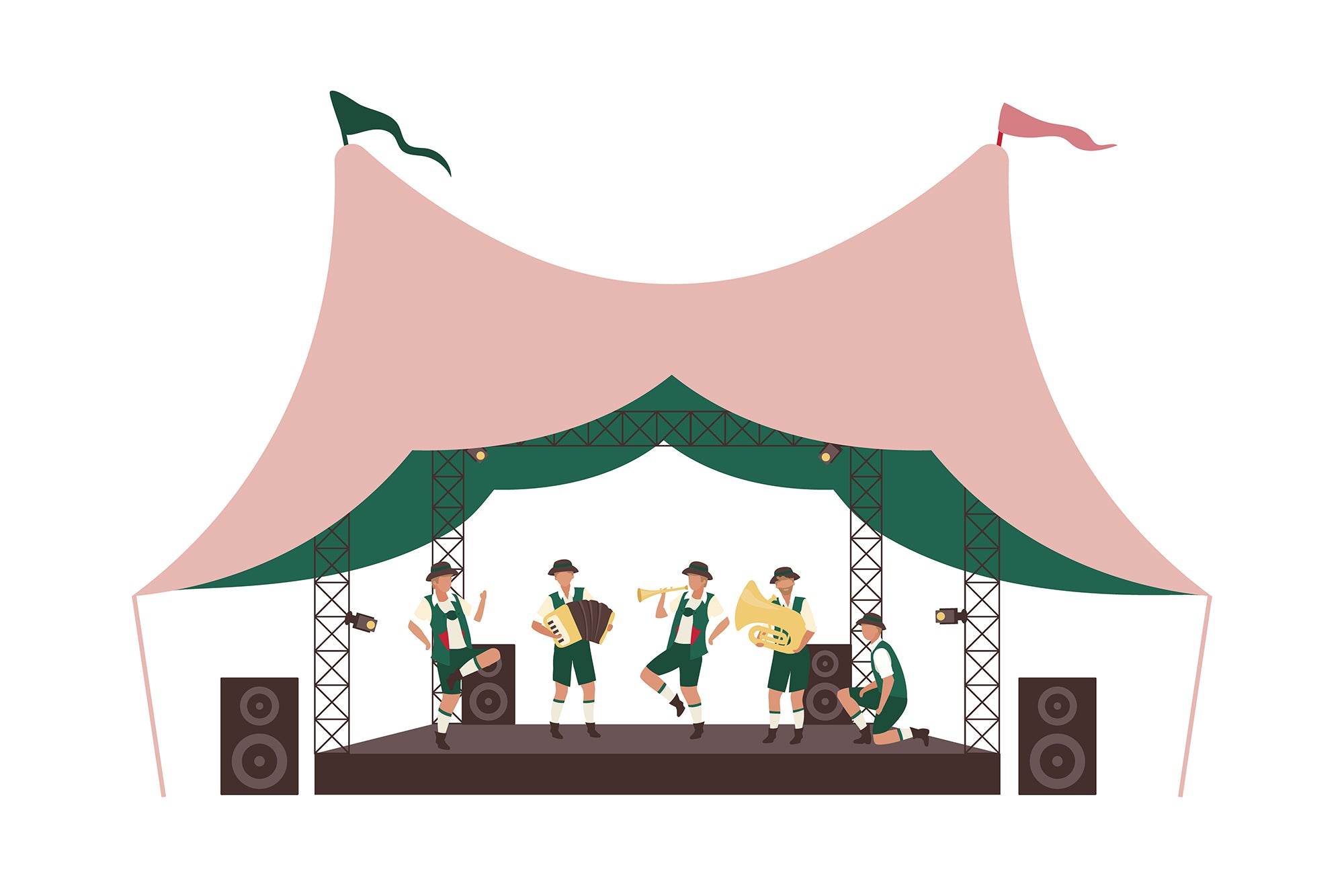 Oktoberfest flat vector illustration bundle