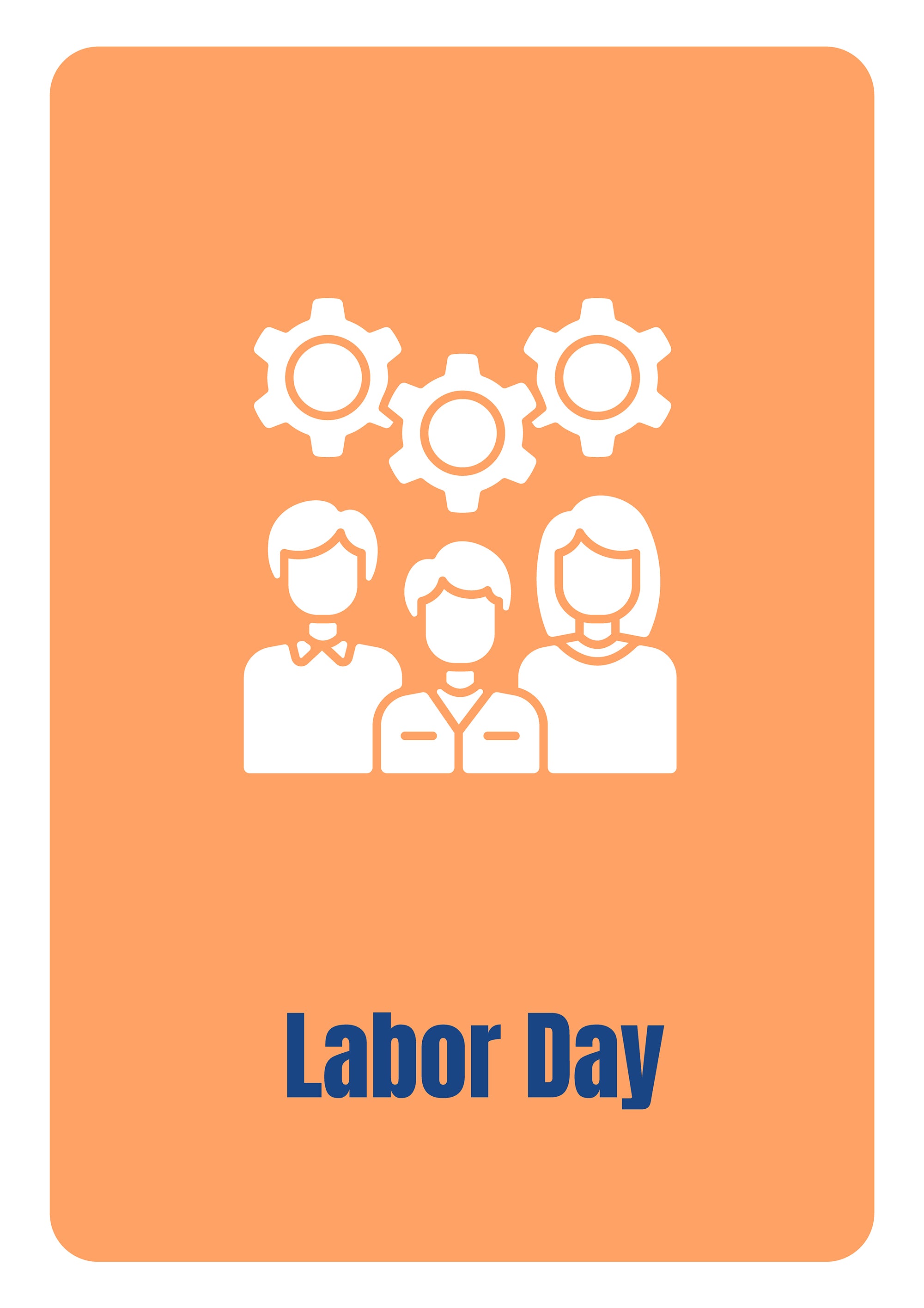 Paying tribute to workers greeting cards with glyph icon element set