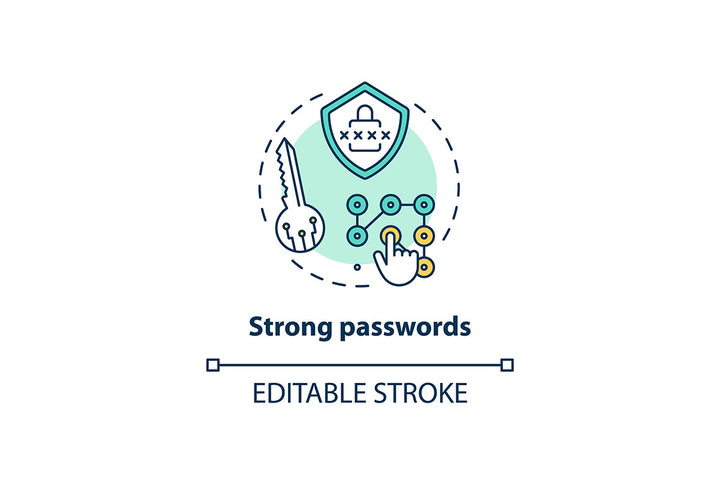 Cybersecurity concept icons bundle