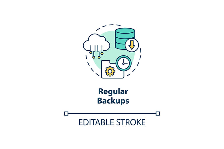 Cybersecurity concept icons bundle