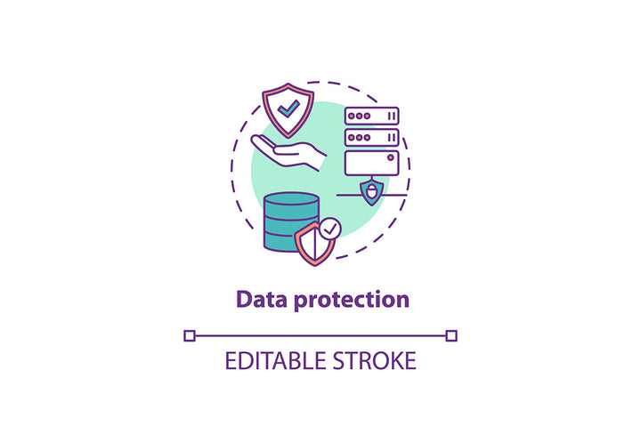 Cybersecurity concept icons bundle