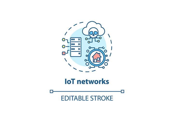 Cybersecurity concept icons bundle