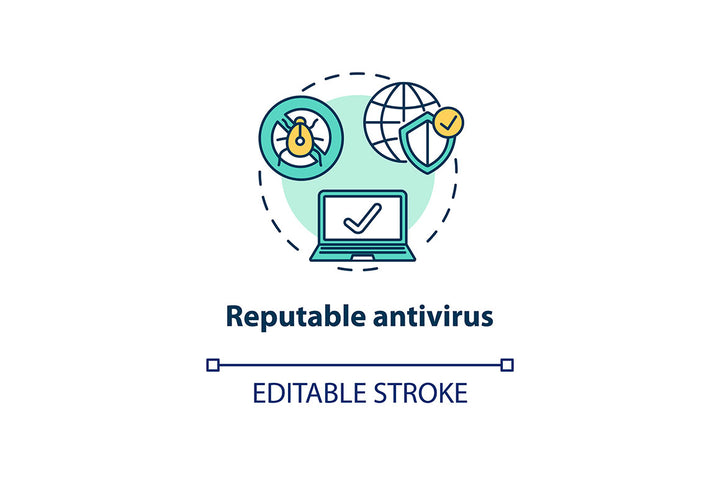 Cybersecurity concept icons bundle