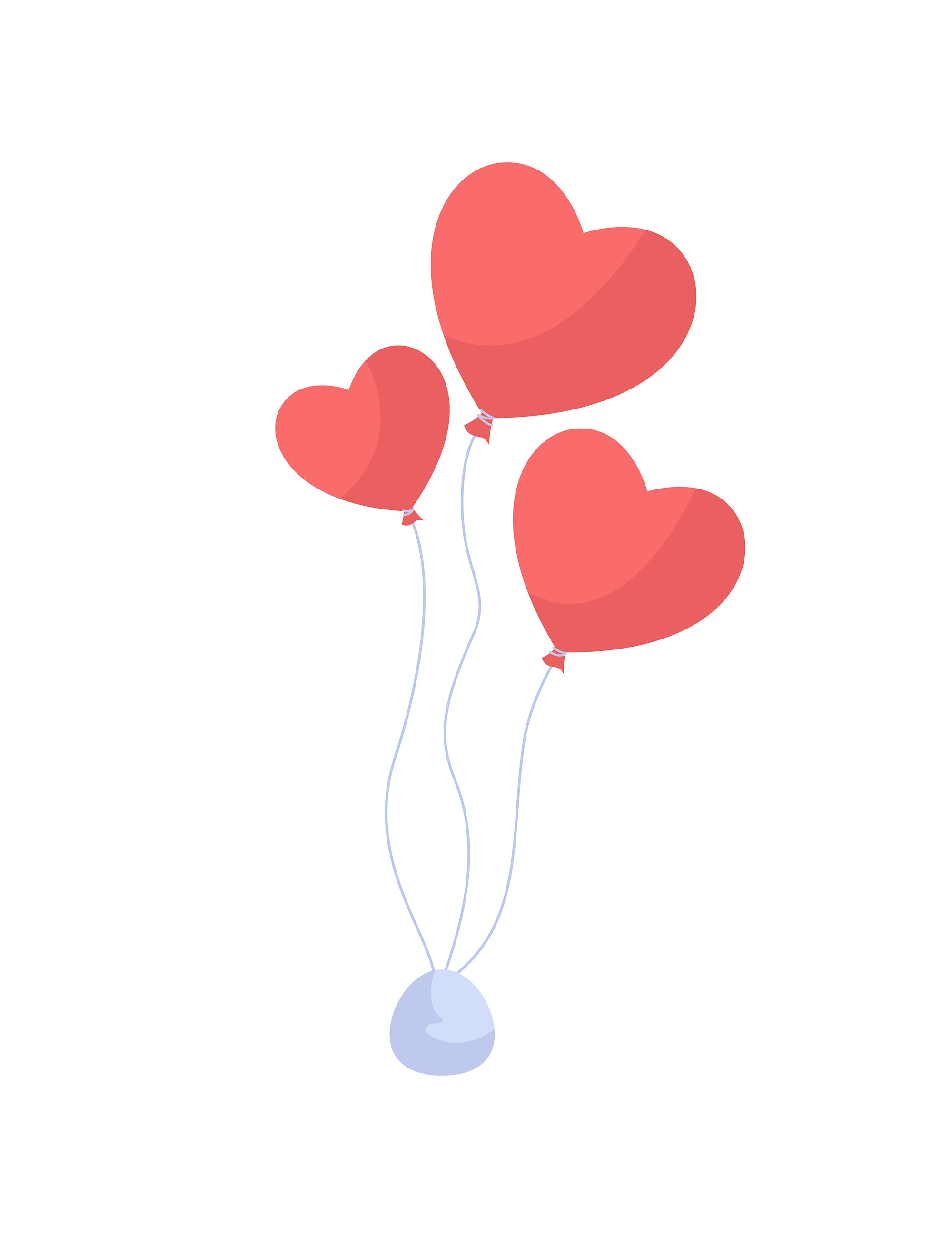 Happy Valentines day color vector illustration bundle