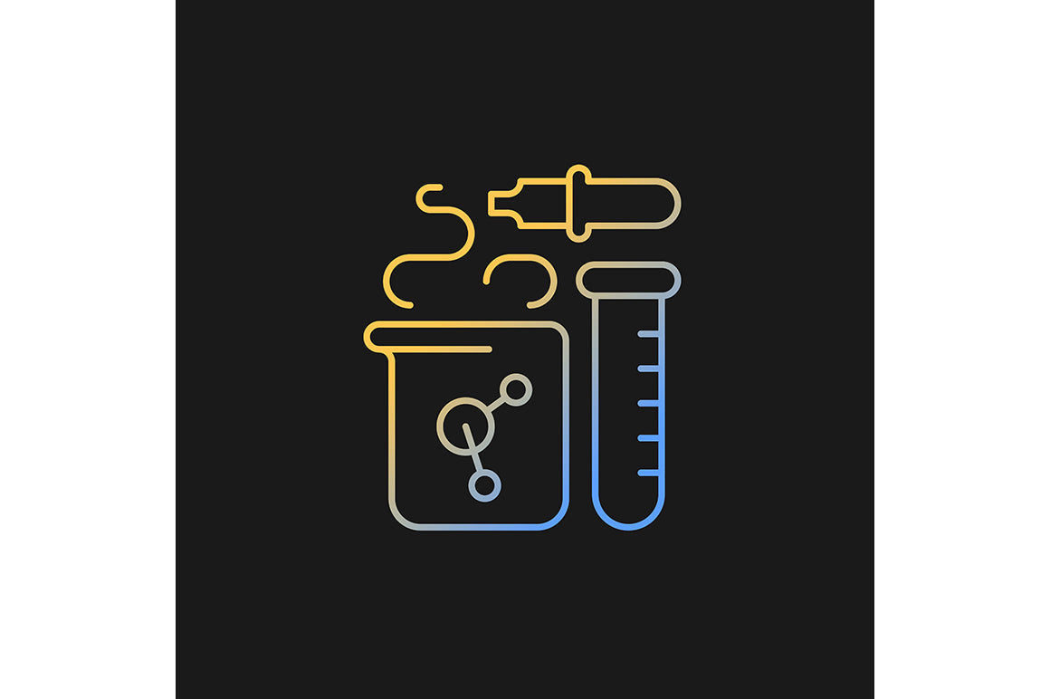School subjects gradient icons set for dark and light mode