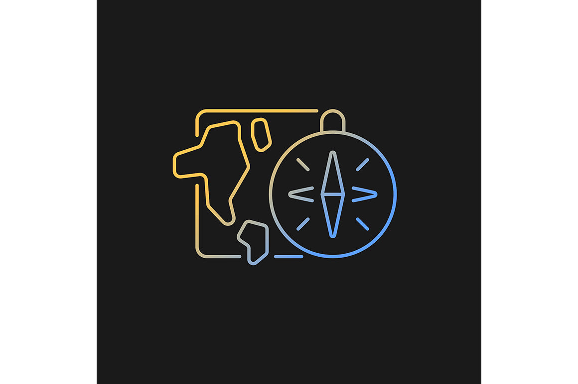 School subjects gradient icons set for dark and light mode