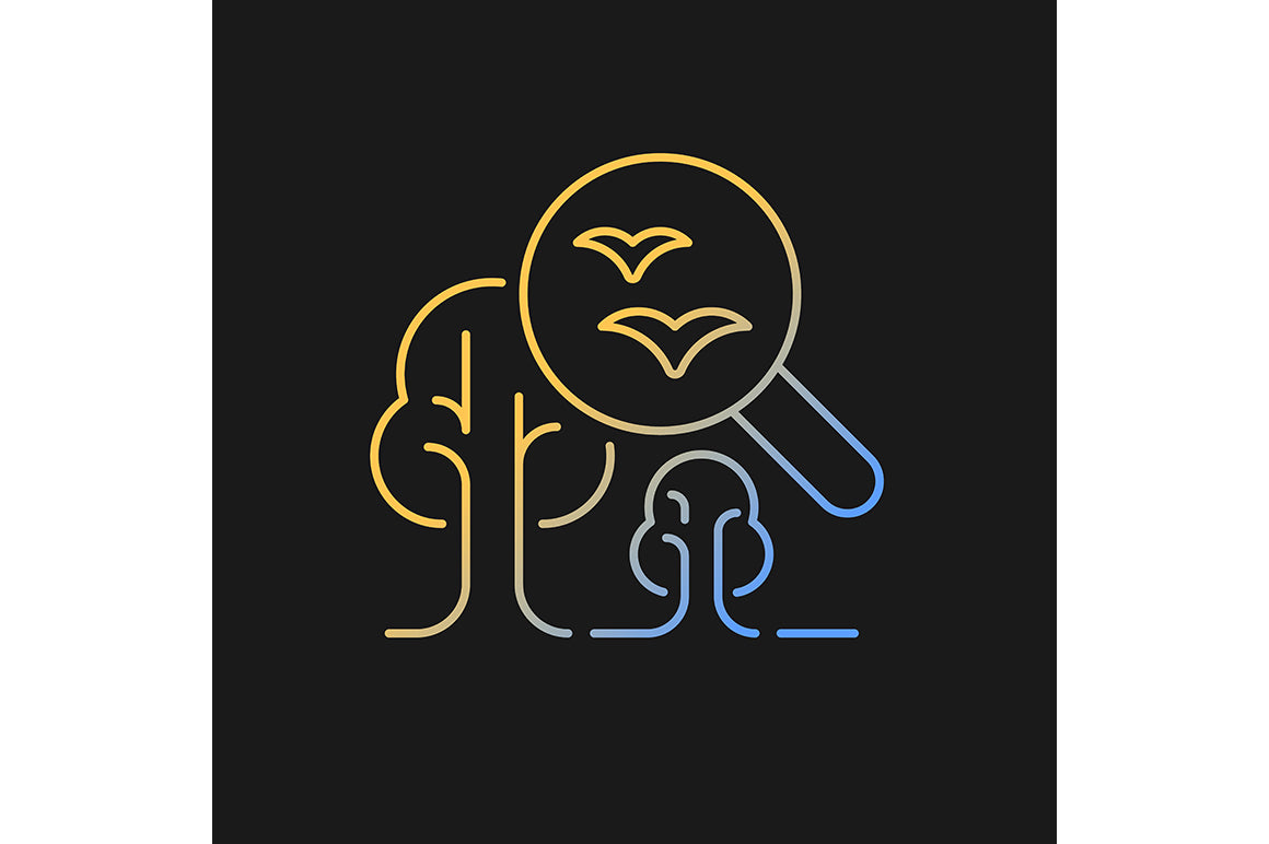 School subjects gradient icons set for dark and light mode