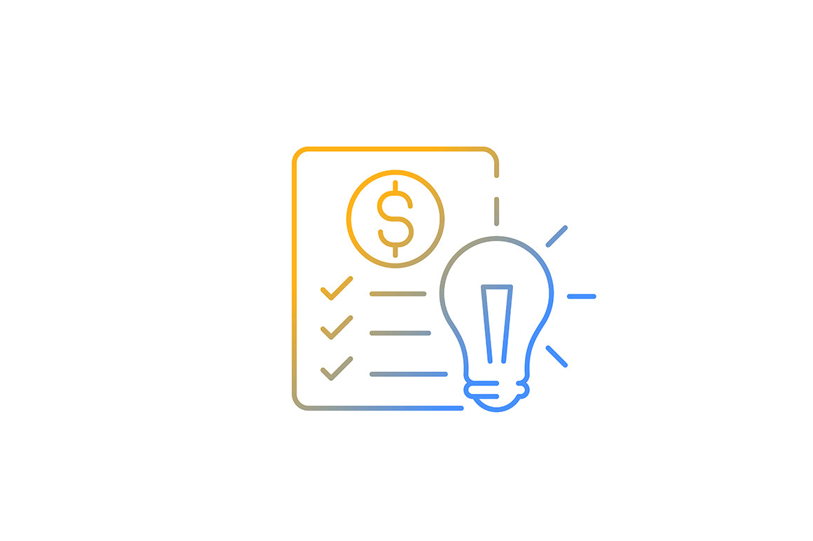 School subjects gradient icons set for dark and light mode