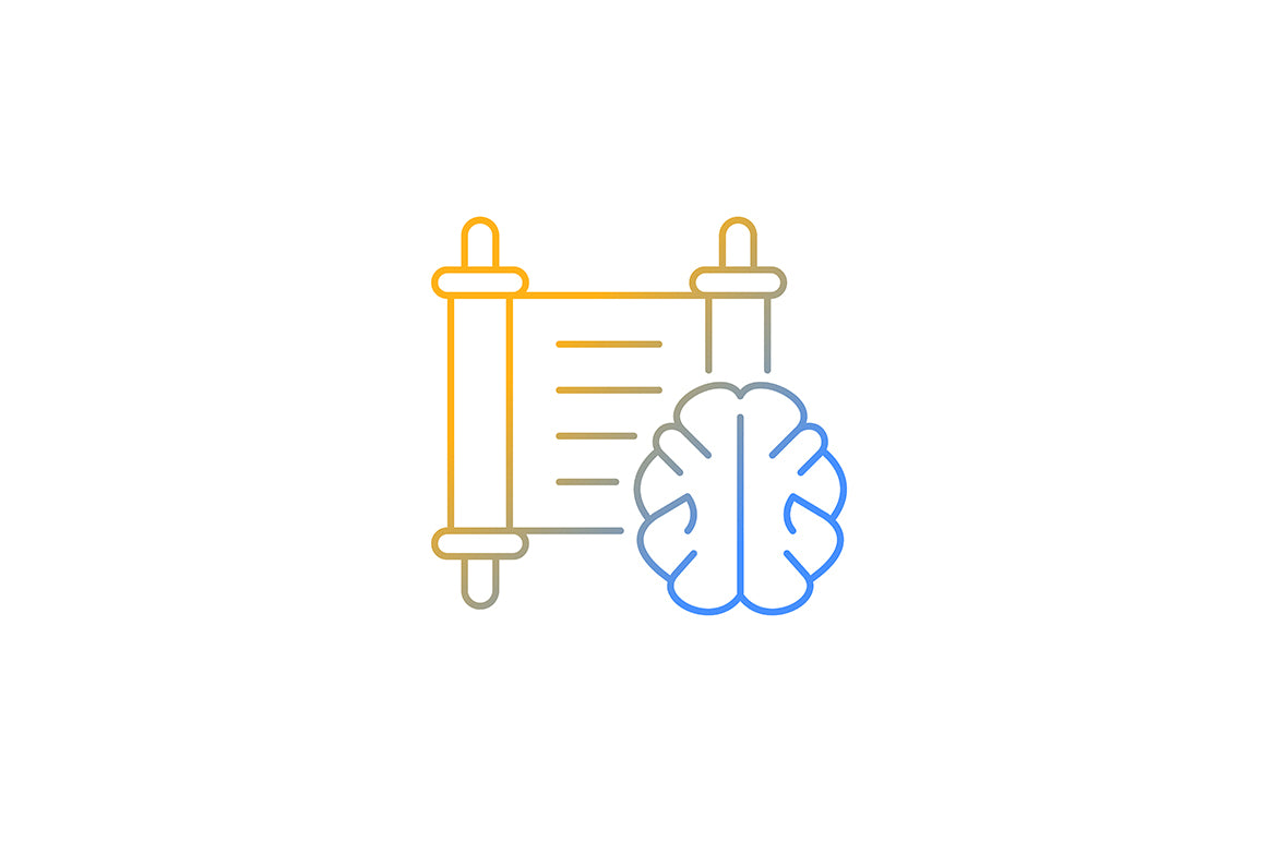 School subjects gradient icons set for dark and light mode