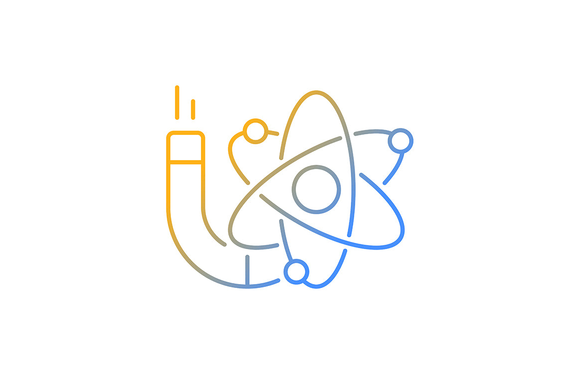 School subjects gradient icons set for dark and light mode