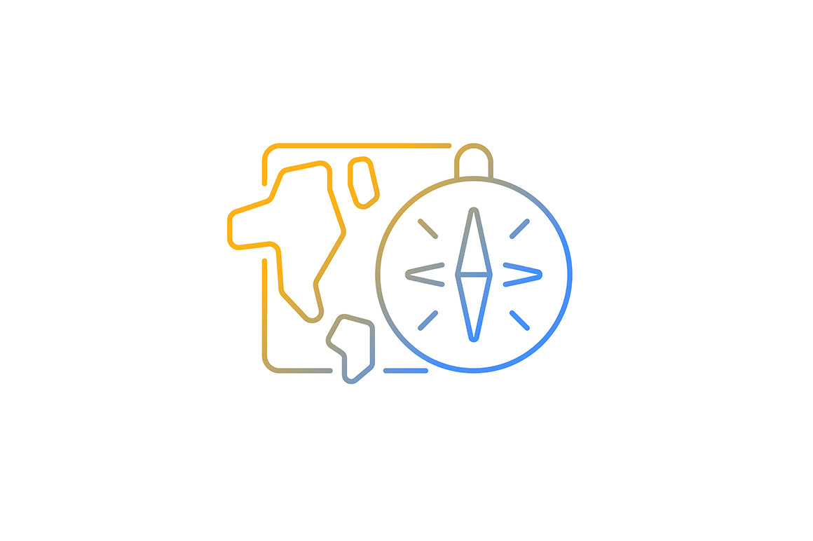School subjects gradient icons set for dark and light mode