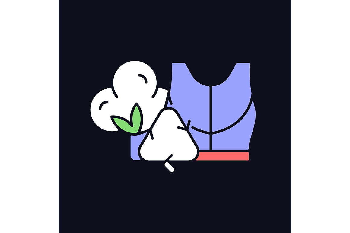 Recycled materials light and dark theme RGB color icons set