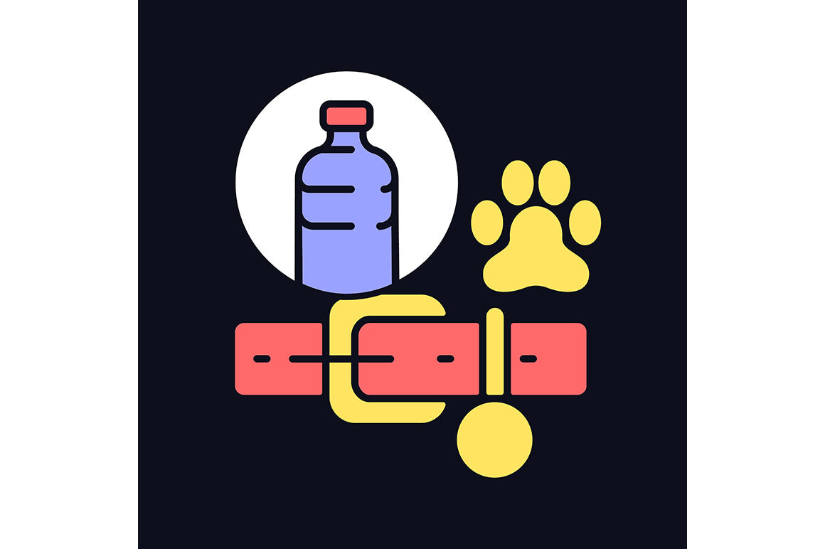 Recycled materials light and dark theme RGB color icons set