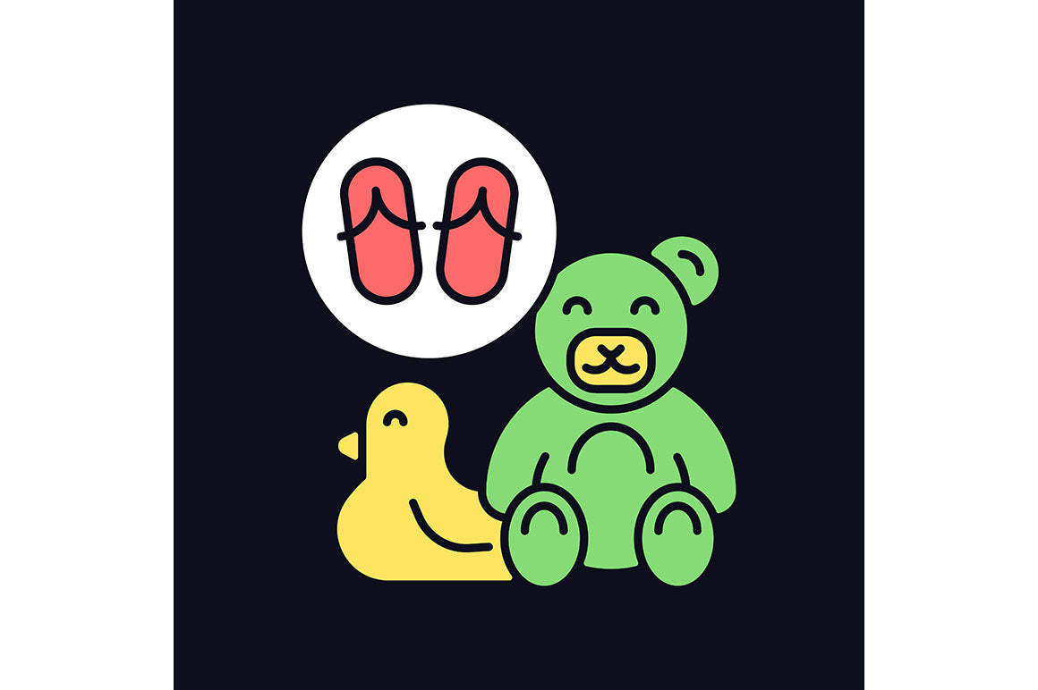 Recycled materials light and dark theme RGB color icons set