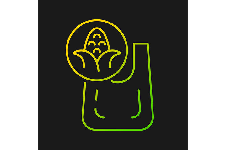 Recycled materials gradient icons set for dark and light mode