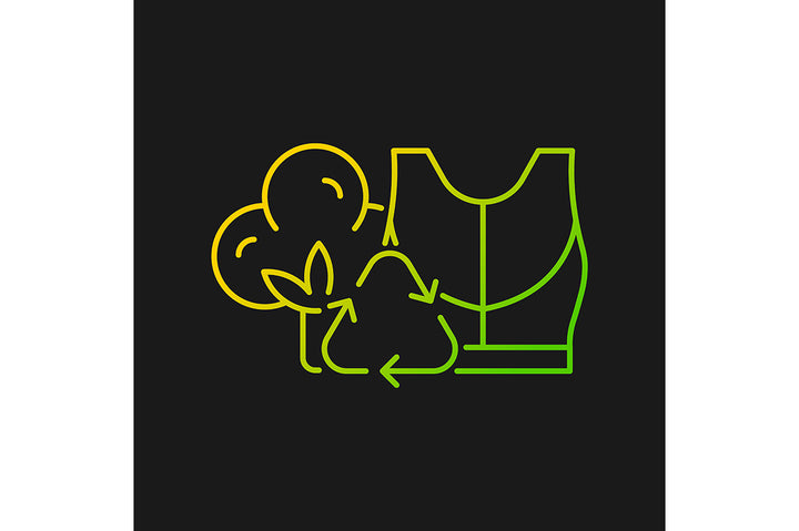 Recycled materials gradient icons set for dark and light mode