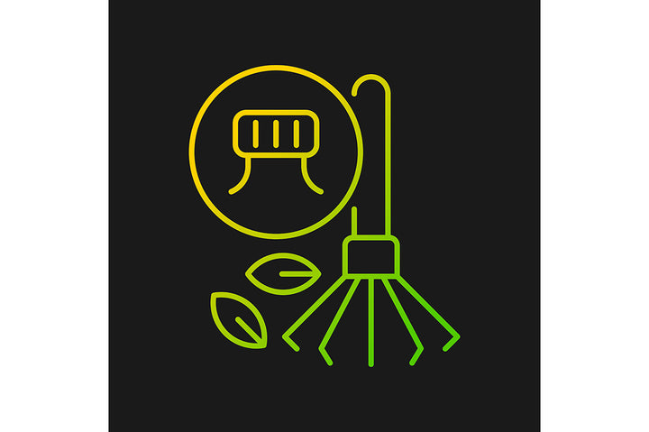 Recycled materials gradient icons set for dark and light mode