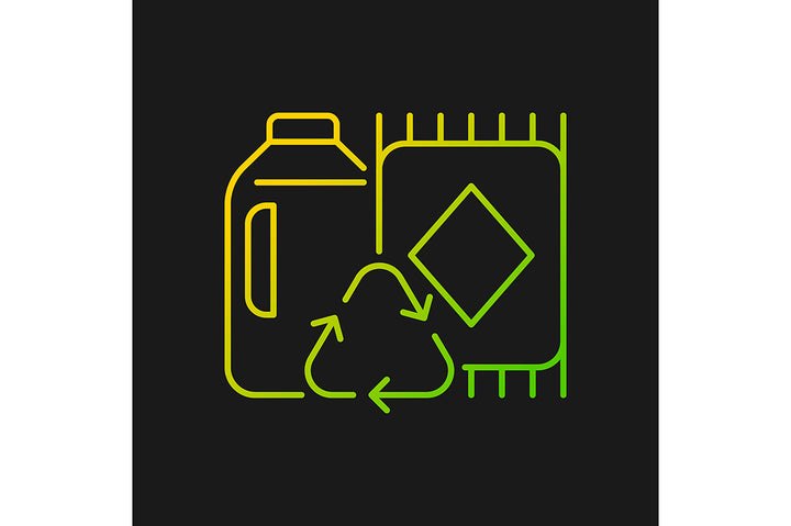 Recycled materials gradient icons set for dark and light mode