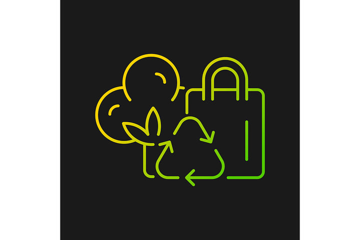 Recycled materials gradient icons set for dark and light mode