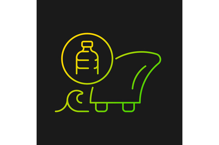 Recycled materials gradient icons set for dark and light mode