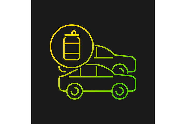 Recycled materials gradient icons set for dark and light mode