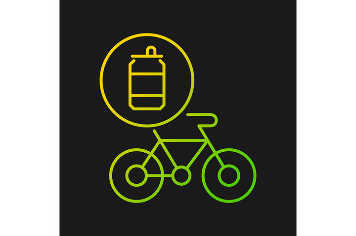 Recycled materials gradient icons set for dark and light mode