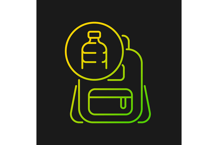 Recycled materials gradient icons set for dark and light mode