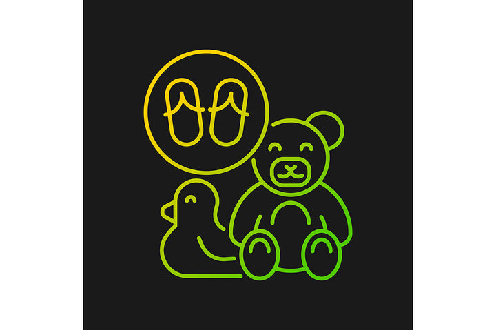 Recycled materials gradient icons set for dark and light mode