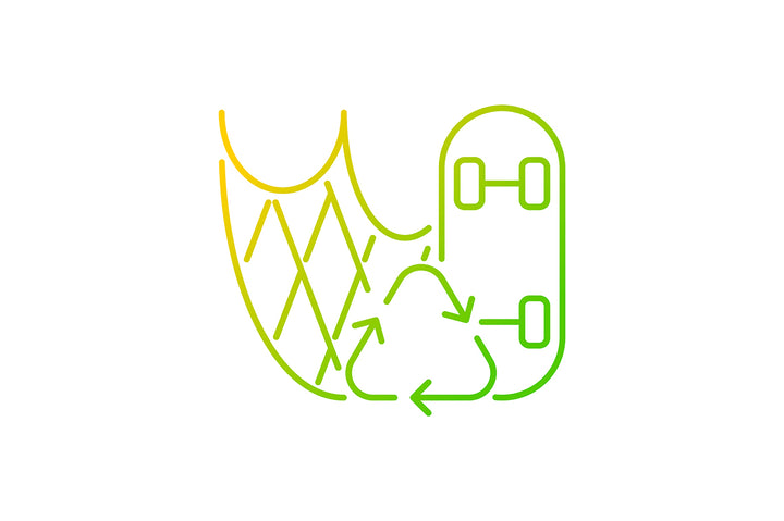Recycled materials gradient icons set for dark and light mode