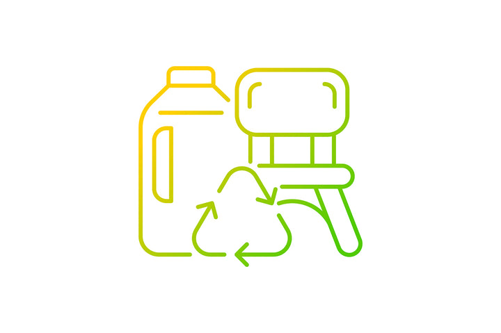 Recycled materials gradient icons set for dark and light mode