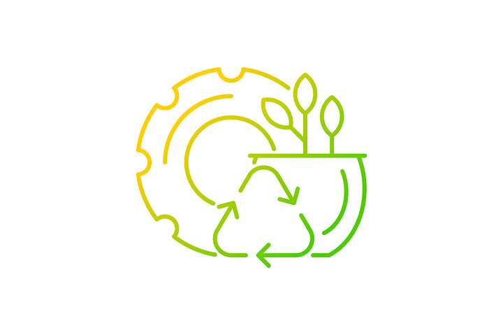Recycled materials gradient icons set for dark and light mode