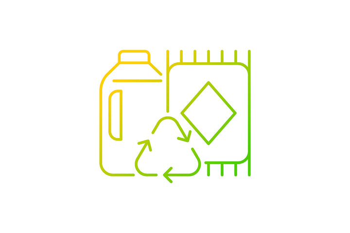 Recycled materials gradient icons set for dark and light mode