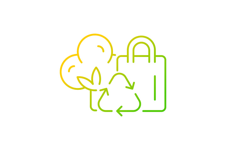 Recycled materials gradient icons set for dark and light mode