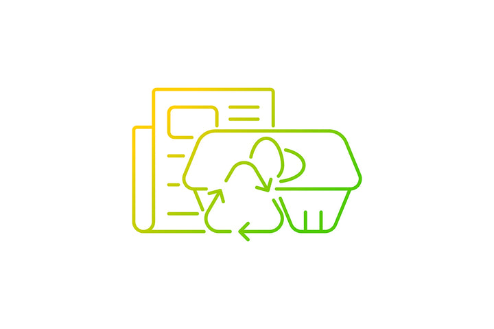 Recycled materials gradient icons set for dark and light mode