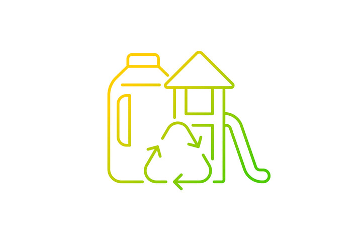 Recycled materials gradient icons set for dark and light mode