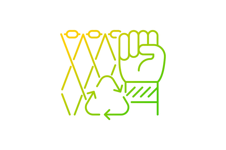 Recycled materials gradient icons set for dark and light mode