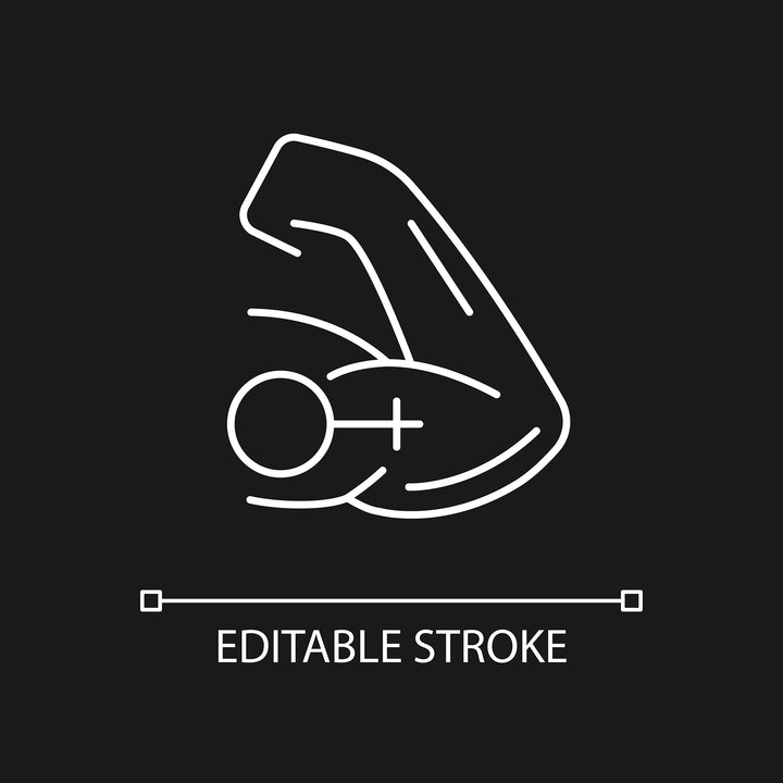 Feminism symbols linear icons set for dark and light mode