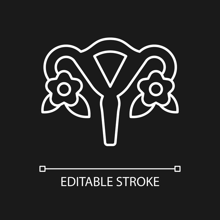 Feminism symbols linear icons set for dark and light mode