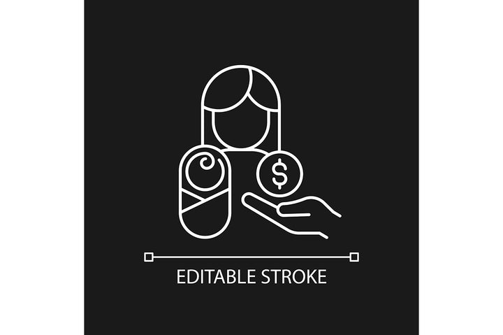 Employee perks and bonuses linear icons set for dark and light mode