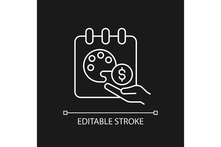 Employee perks and bonuses linear icons set for dark and light mode