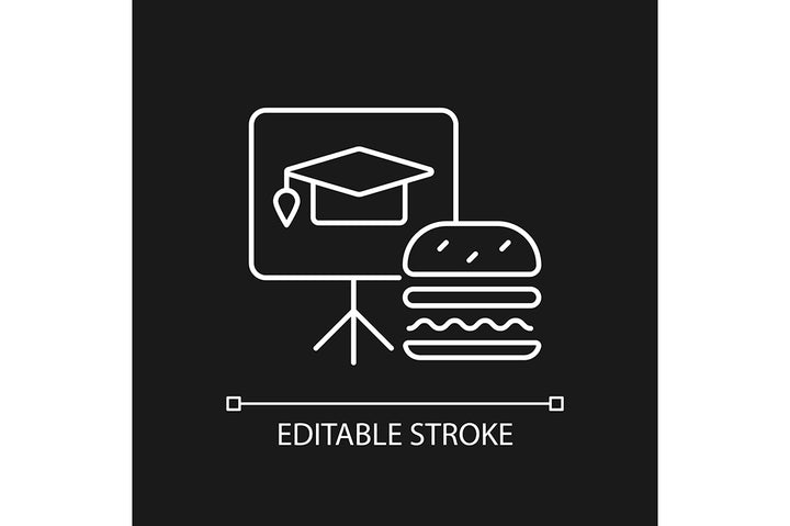 Employee perks and bonuses linear icons set for dark and light mode