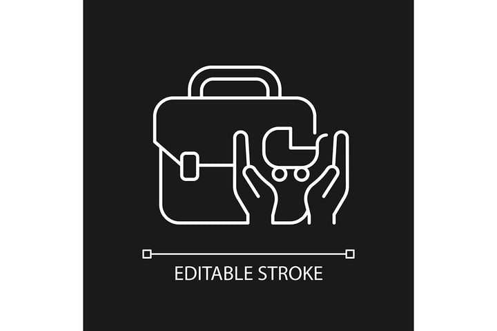 Employee perks and bonuses linear icons set for dark and light mode