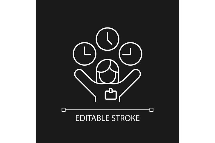 Employee perks and bonuses linear icons set for dark and light mode