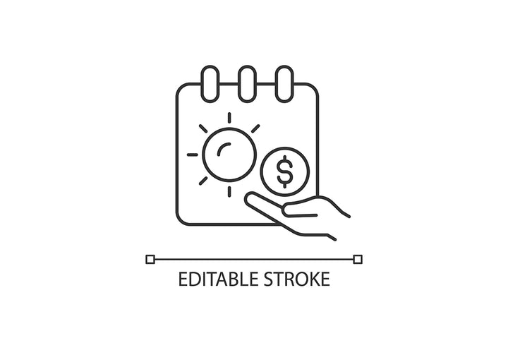 Employee perks and bonuses linear icons set for dark and light mode